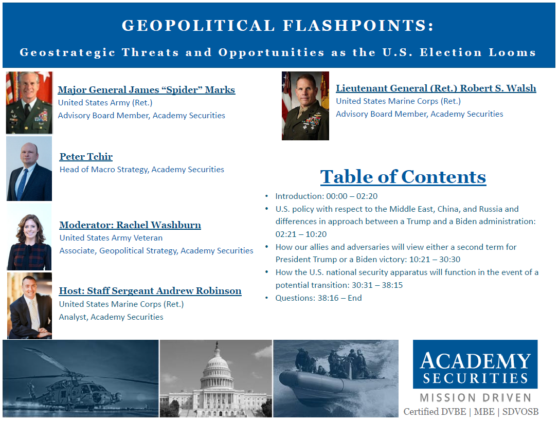 Geostrategic Threats and Opportunities as the U.S. Election Looms